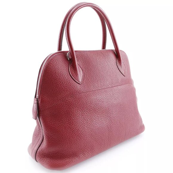 HERMES Bolide31 Handbag Rouge Garance Red/Silver Hardware Taurillon Clemen... - Picture 10 of 12